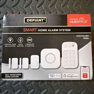 Defiant Wi‑Fi Voice Control Self Monitored Alarm Kit White 1010 516 033